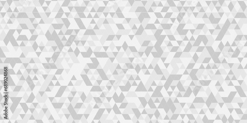 Abstract gray and white chain rough backdrop square triangle background. Modern geometric pattern gray and white Polygon Mosaic triangle Background, business and corporate background.