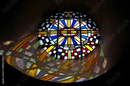 stained glass window in church
