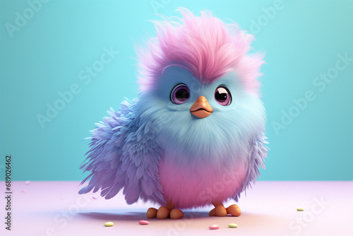 3d character of a cute dove in children s style
