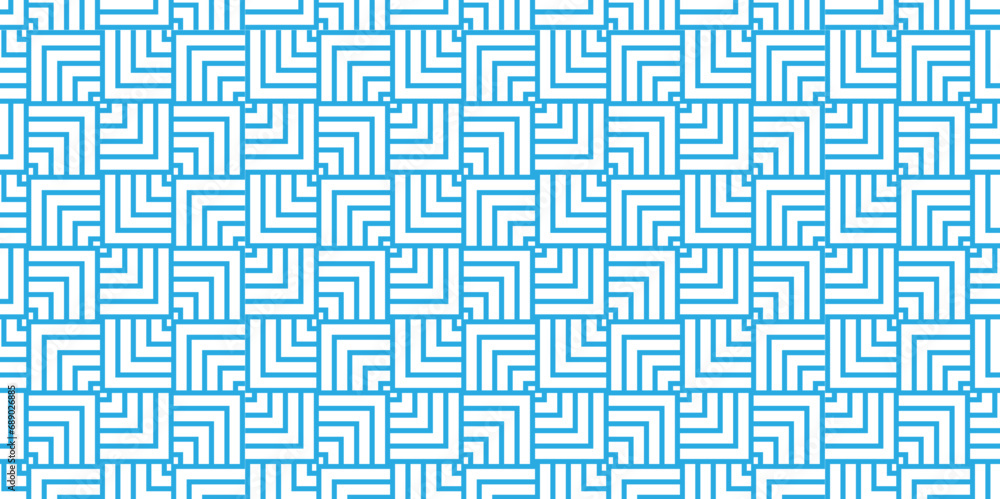 Modern geometric ocean spiral pattern and abstract circle wave lines. blue seamless tile stripe geomatics overlapping create retro square line backdrop pattern background. Overlapping Pattern. Modern geometric ocean spiral pattern and abstract circle wave lines. blue seamless tile stripe geomatics overlapping create retro square line backdrop pattern background. Overlapping Pattern.