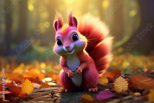 3D character, a cute squirrel in children's style © Yoshimura