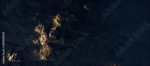 Organic patterns in cliff rock. Detail shot.