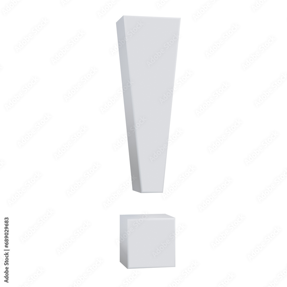 Exclamation mark 3d Exclamation mark 3d