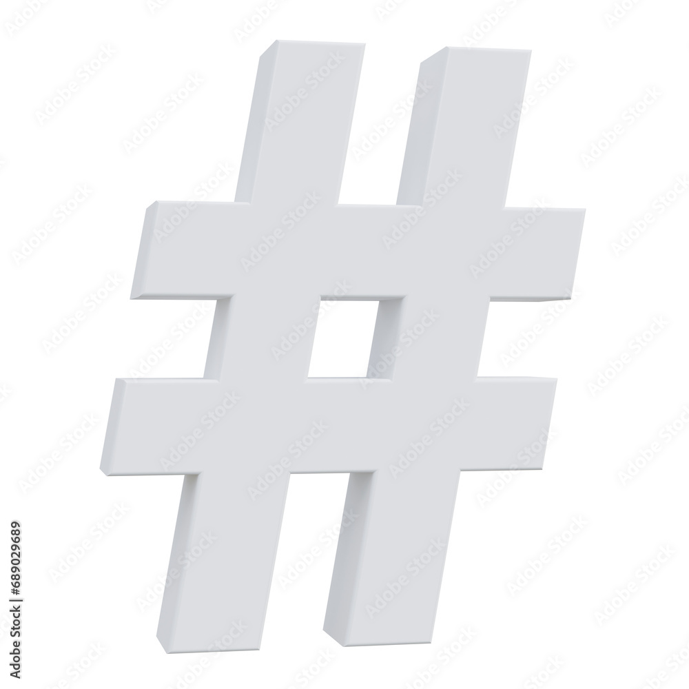 Obraz premium Hashtag 3d