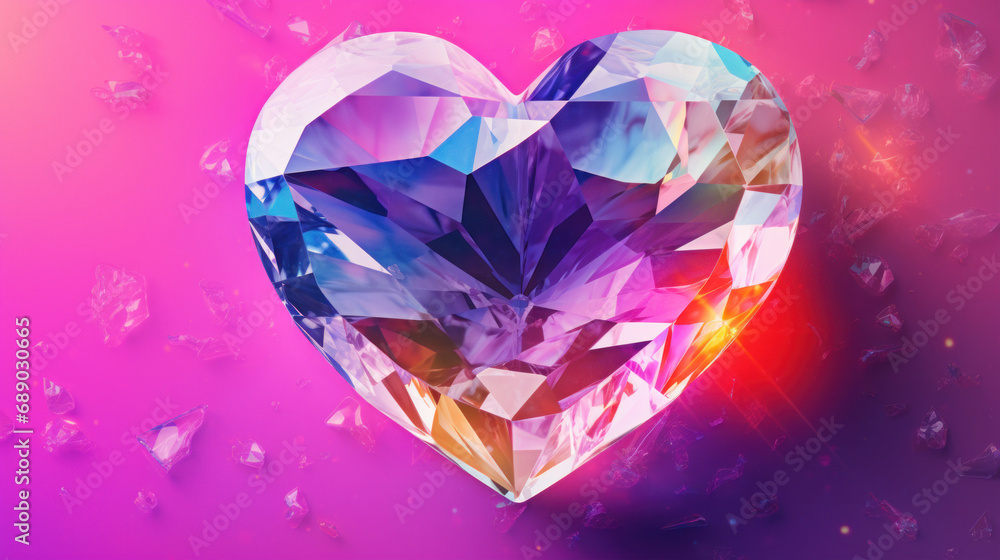 Crystal colorful heart Crystal colorful heart