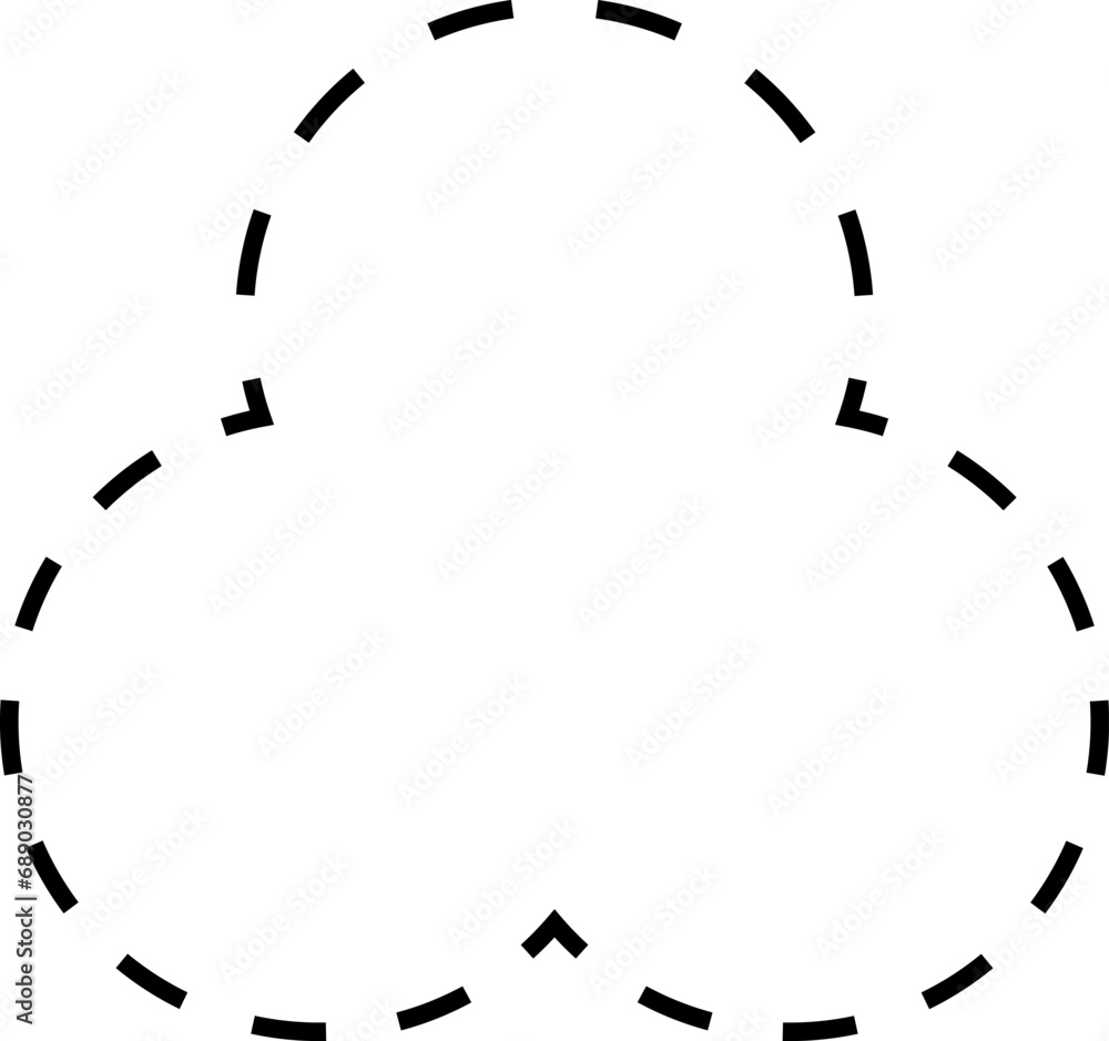 Dash line shapes. Dashed outline design of border for basic geometric shapes. Icon of cut frame. Vector illustration Dash line shapes. Dashed outline design of border for basic geometric shapes. Icon of cut frame. Vector illustration