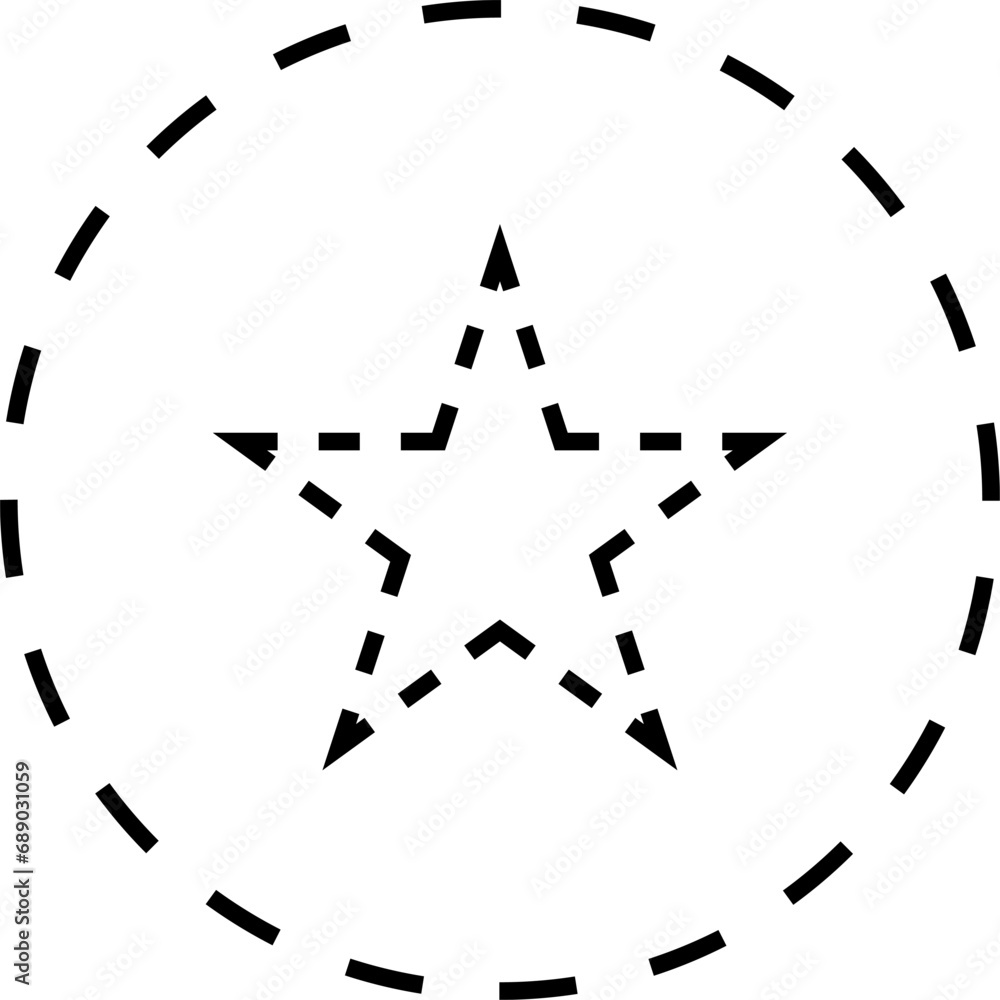 Dash line shapes. Dashed outline design of border for basic geometric shapes. Icon of cut frame. Vector illustration Dash line shapes. Dashed outline design of border for basic geometric shapes. Icon of cut frame. Vector illustration