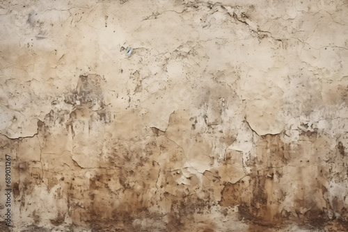Beige aged wall abstract pattern background  texture wallpaper. old paint on a wall  template design