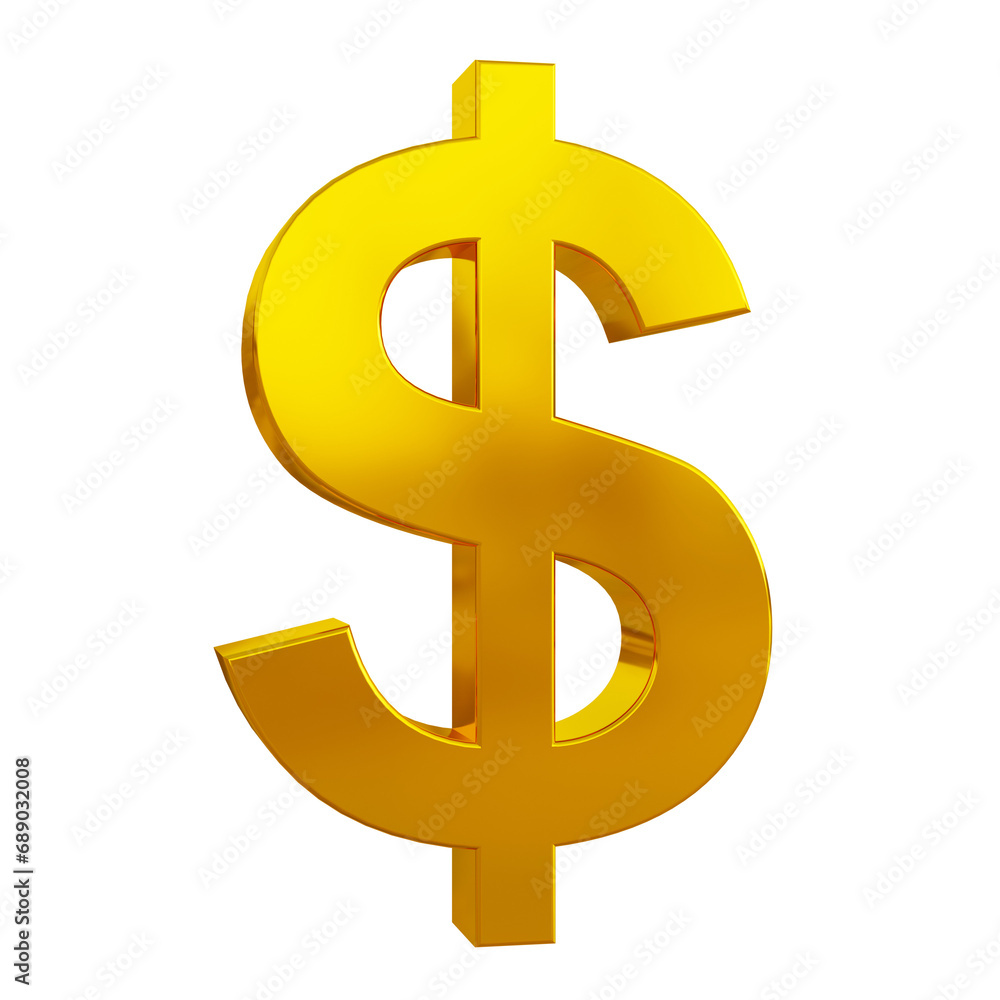Golden dollar sign 3d Golden dollar sign 3d