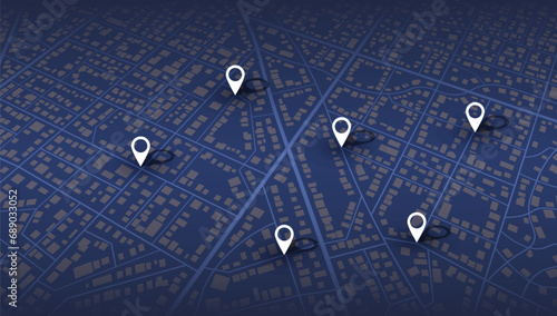 Isometric abstract map background. Colorful abstract lines, transportation, roads. Digital art. Editable vector illustration for web design, presentations, advertising projects. Vector illustration.