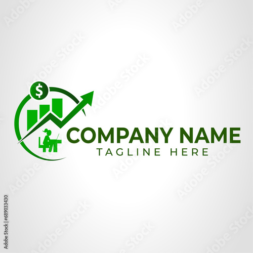 women empowerment and working ladies from home logo design