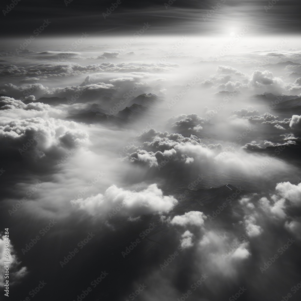 Aerial shot from a spacecraft capturing Earth's grandeur in grayscale and brown hues, featuring misty clouds during a cosmic dawn
Aerial shot from a spacecraft capturing Earth's grandeur in grayscale and brown hues, featuring misty clouds during a cosmic dawn