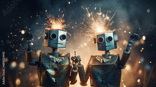 Robots with sparklers