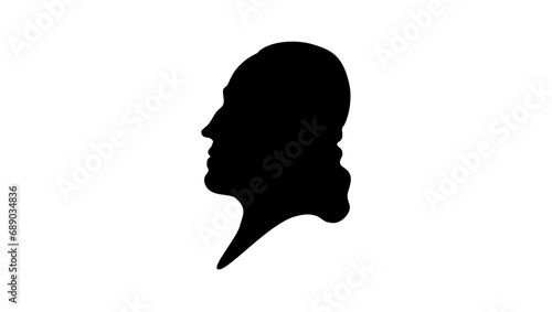 John Owen, black isolated silhouette photo