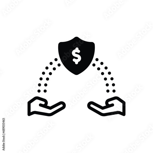 Black solid icon for beneficiary