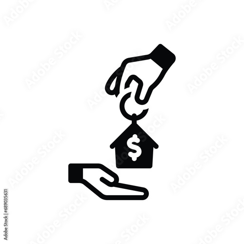 Black solid icon for liability