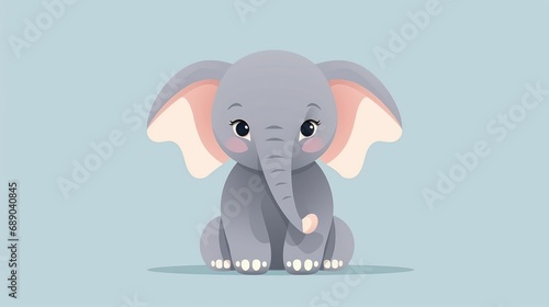 Cute colorful elephant baby