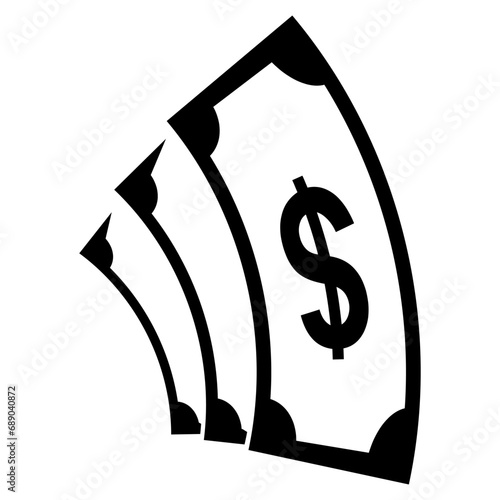 Fast money, speed pack dollars bills, cartoon logo fast bill