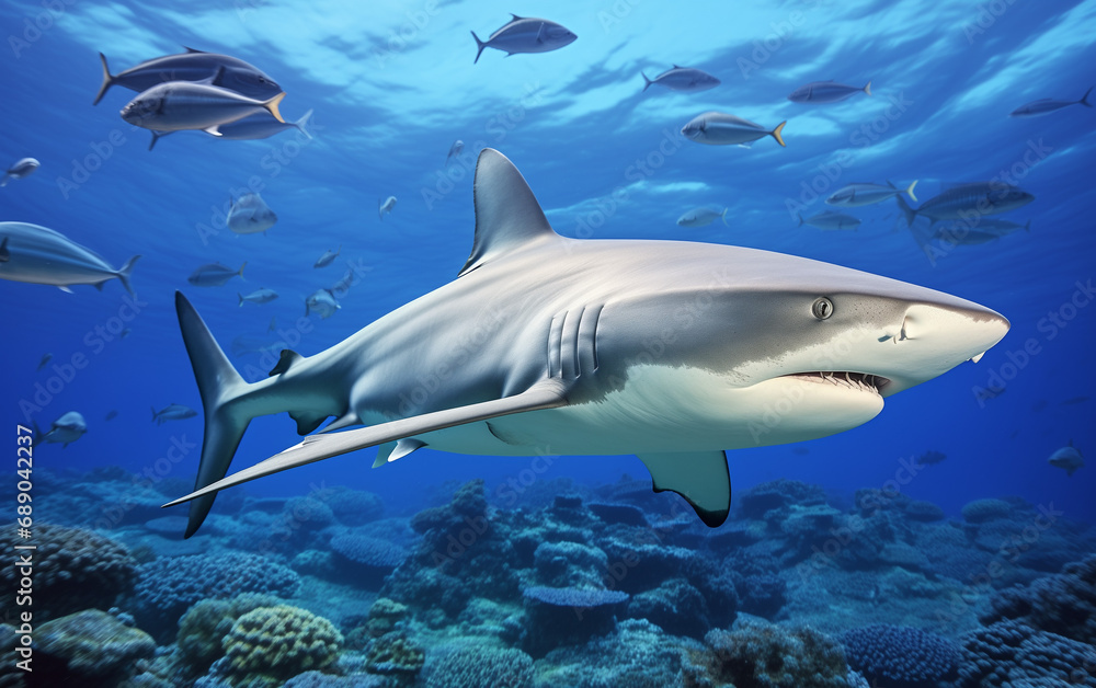 shark in the sea shark in the sea