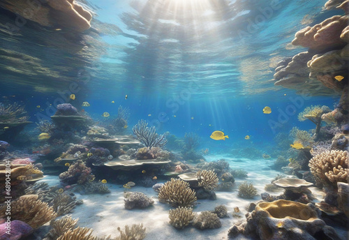 Underwater Coral Reff Scene