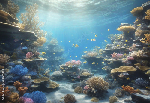 Underwater Coral Reff Scene