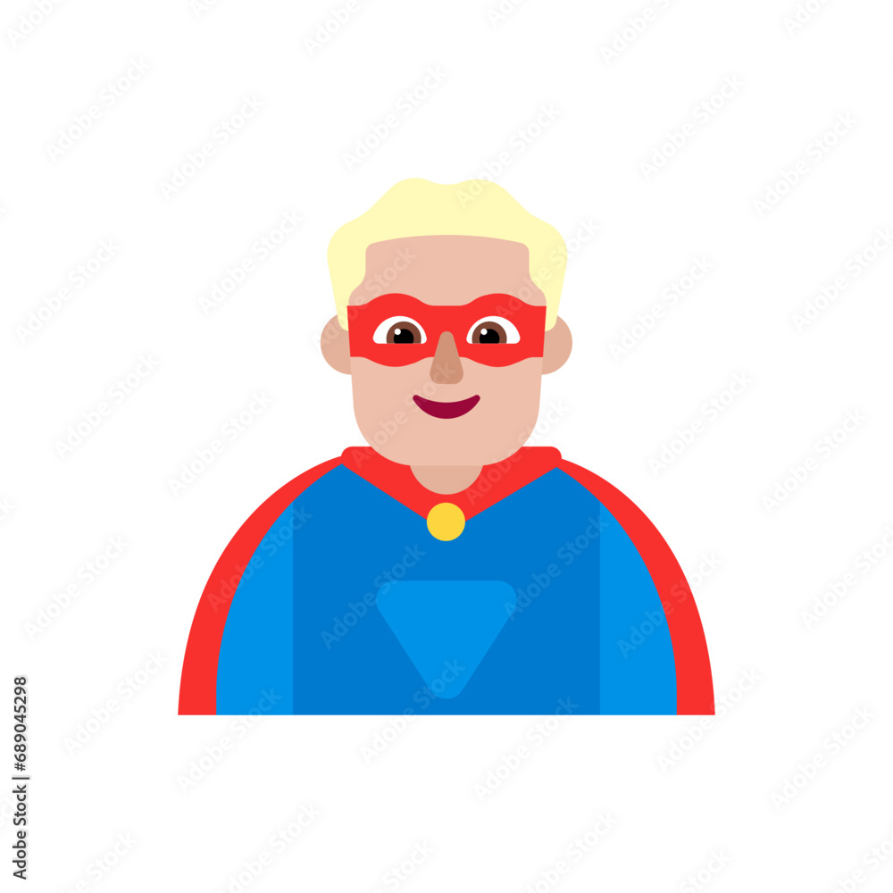 Man Superhero: Medium-Light Skin Tone Man Superhero: Medium-Light Skin Tone