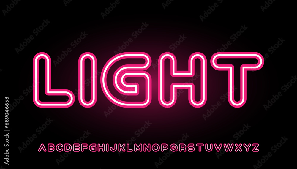 lining neon light typography capital alphabet letter logo design lining neon light typography capital alphabet letter logo design