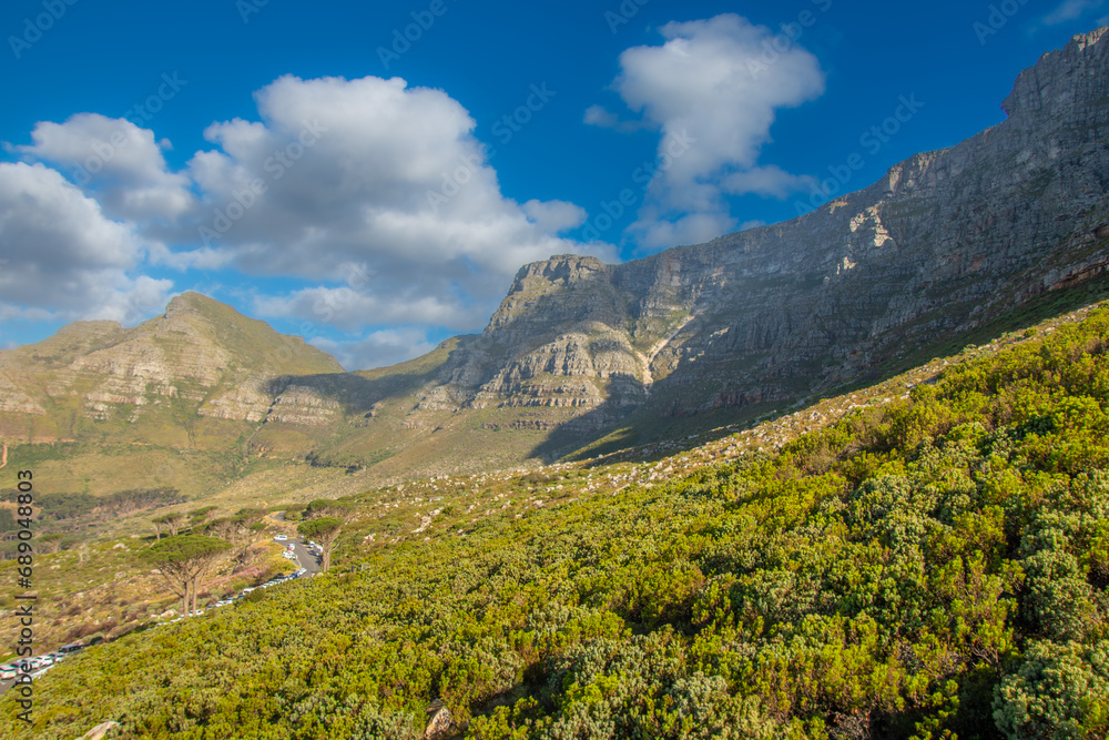 View of the famous Table Mountain, Cape Town, South Africa