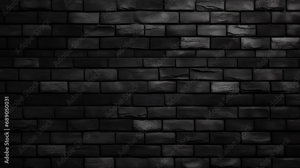 Black brick wall texture background. Black and white brick wall texture background.