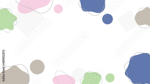 カラフルで抽象的な液体シェイプのベクターイラストセット