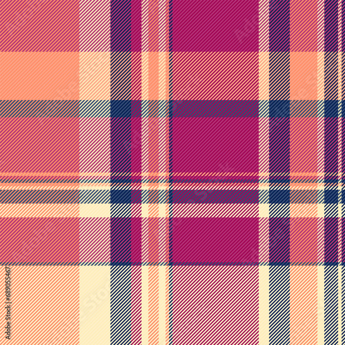 Seamless texture background of check plaid tartan with a vector textile pattern fabric.