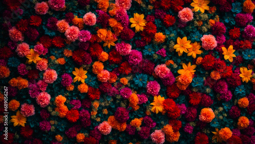 a background made with colorful flowers