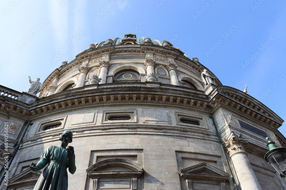 The Dome of Frederik`s Church in Copenhagen -rococo architectural style