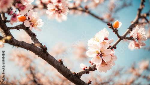spring cherry blossom in the garden