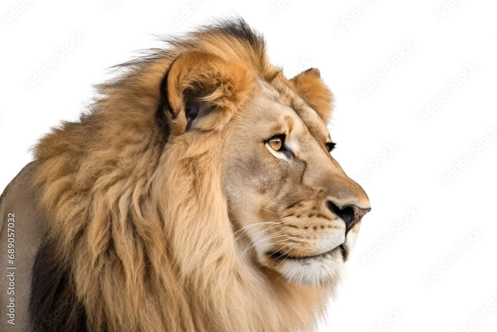 Profile head of an lion - Isolated, no background