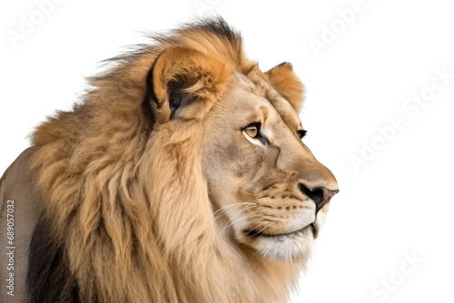 Profile head of an lion - Isolated  no background