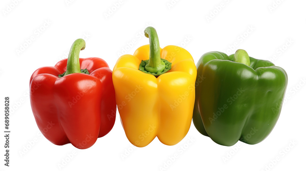 Bell pepper, isolated on transparent background PNG file. Bell pepper, isolated on transparent background PNG file.
