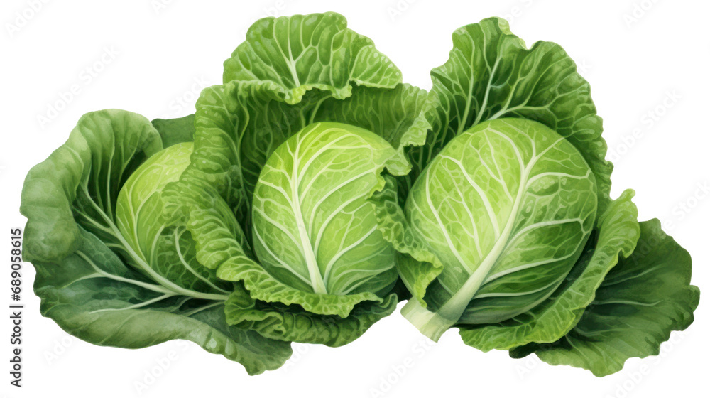 Green cabbage isolated on transparent background. PNG file. Green cabbage isolated on transparent background. PNG file.