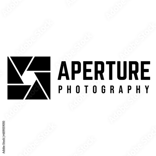 Diaphragm camera logo design. Camera logo template, vector logo for photographer