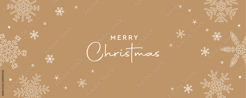 christmas greeting card with snowflakes vector illustration EPS10 - obrazy, fototapety, plakaty 