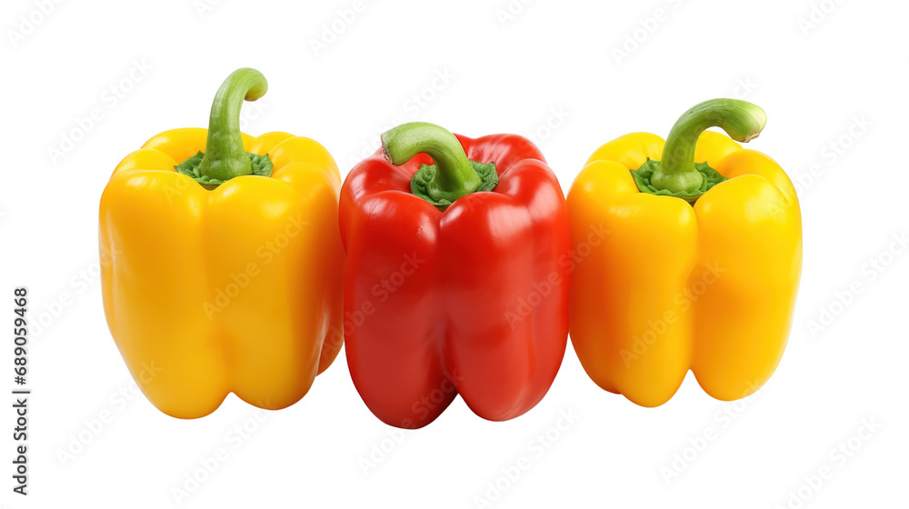 Bell pepper, isolated on transparent background PNG file. Bell pepper, isolated on transparent background PNG file.