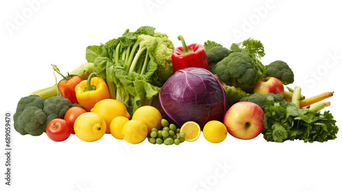 Vegetable and fruit group Isolated on a clear background  PNG file.