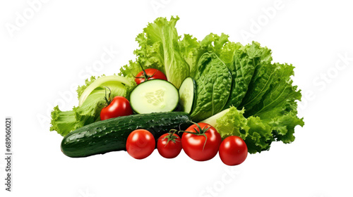 Various vegetables isolated on transparent background. PNG file.