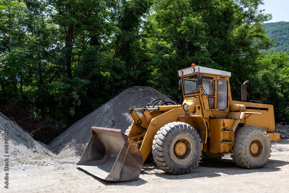 Bulldozer on a building site