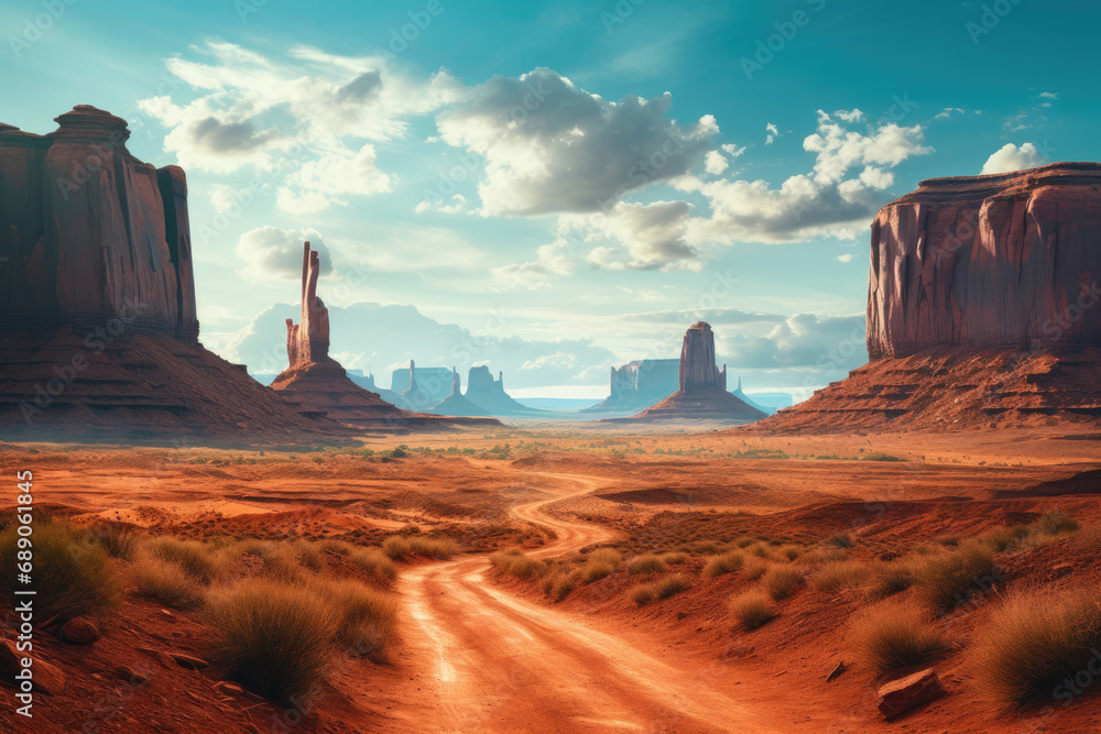 Famous place in the USA - Landscape of Monument Valley in Arizona