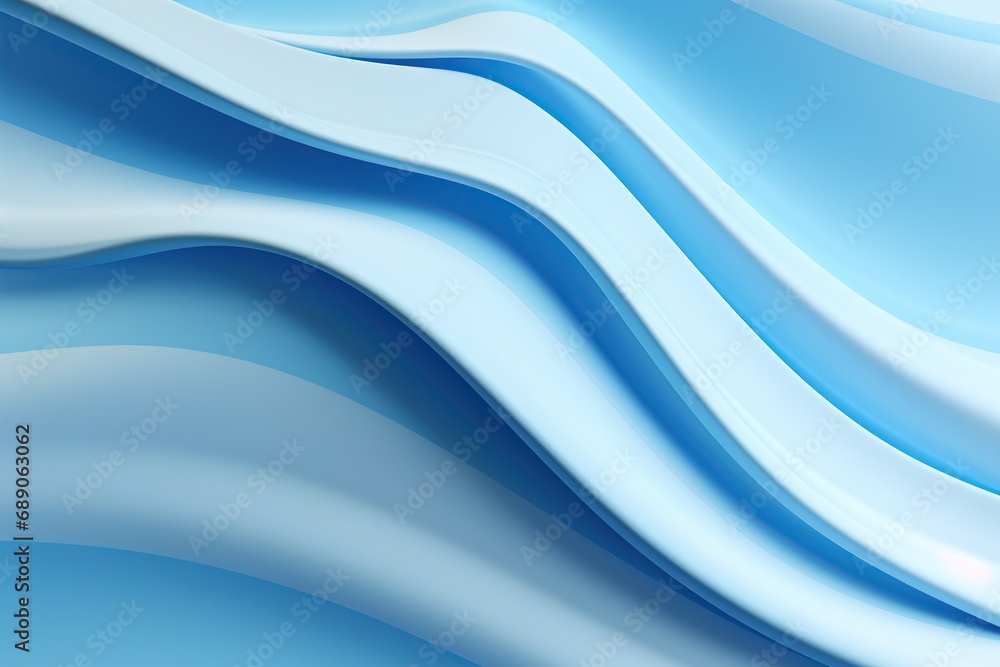 Fototapeta premium abstract horizontal view of wave blue lines background AI generated