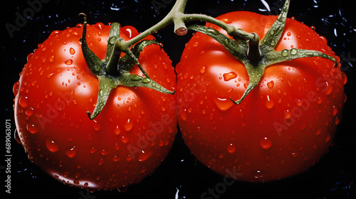 tomatoes with water droplets © Sergyi