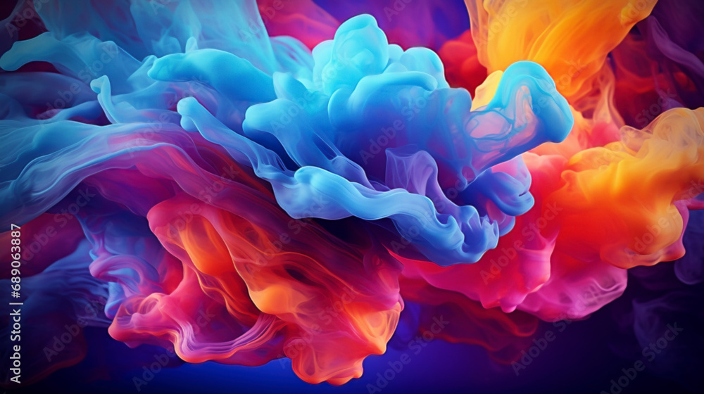 Obraz premium Colorful artistic abstract liquid background. Neon color palette.
