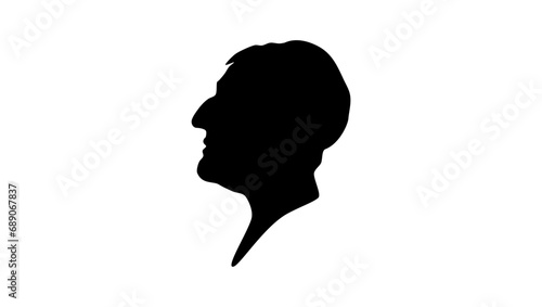 John Henry Newman, black isolated silhouette