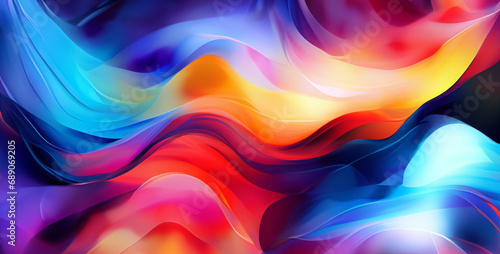abstract colorful background with waves, unique art design tricolour abstract photo